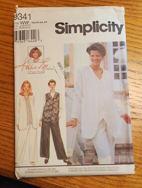 Simplicity Women's Jacket, Vest & Pants Pattern - Uncut Size 18,20,22,24